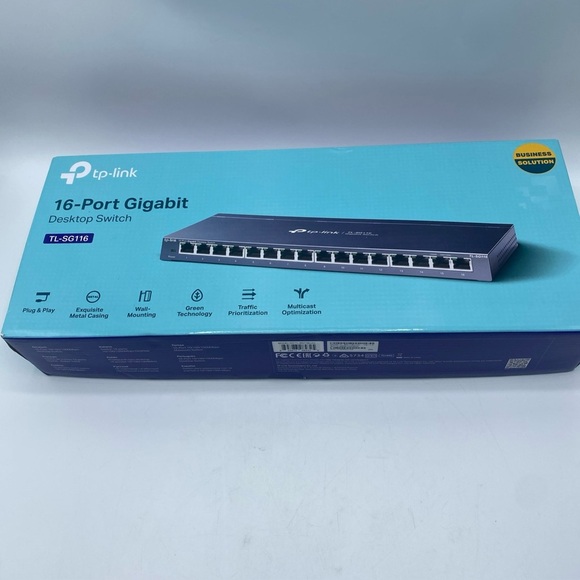 TP-Link 16 Port Gigabit Ethernet Network Switch Desktop/ Wall-Mount - Picture 1 of 6